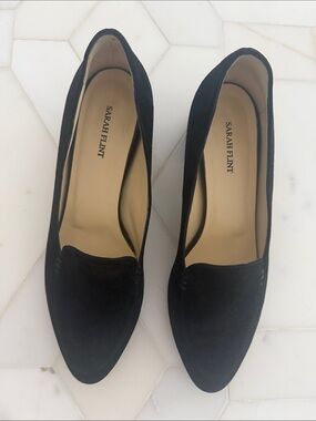 Sarah Flint ‘Rosie’ Black Suede Loafers